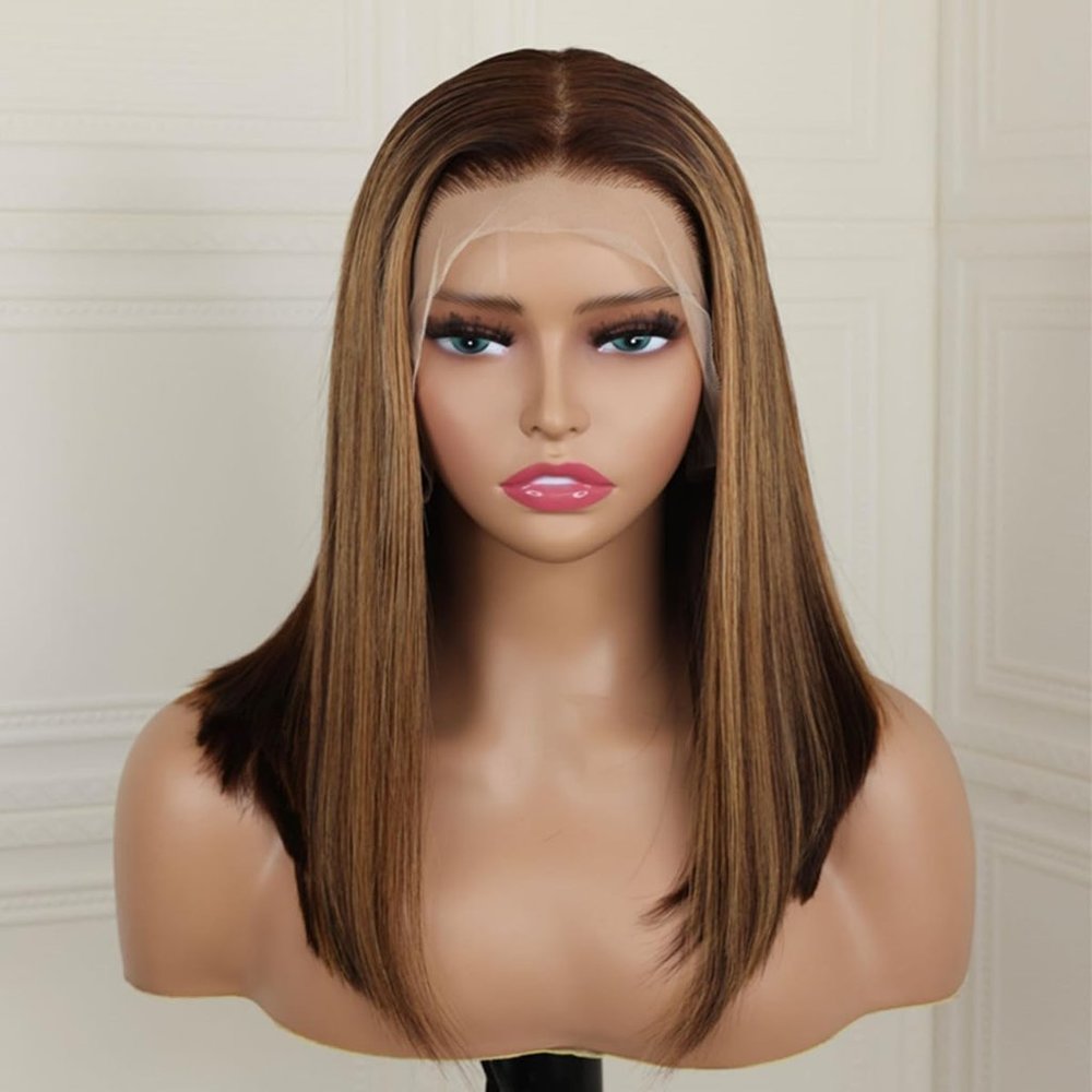 [10 INCH] Honey Blonde Ombre Bob Wig 13x4 Lace Front